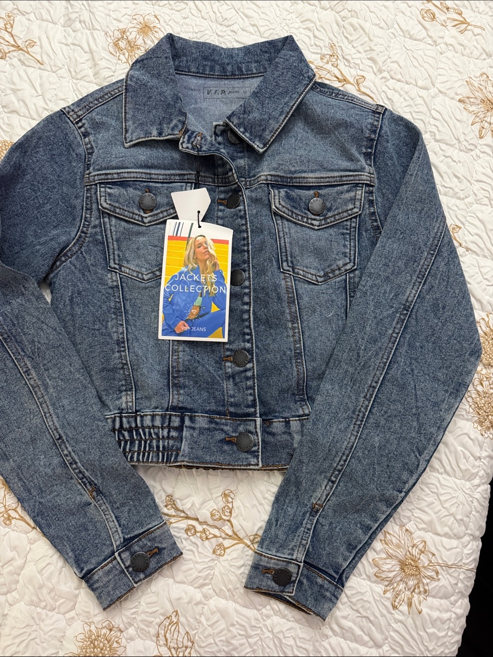 VIP Blue Denim Bomber Jacket